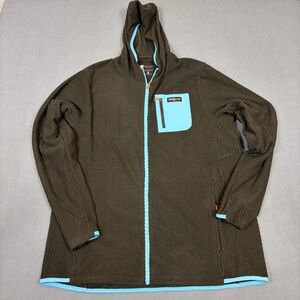 Ventures Endurance XL Textured Performance Full Zip Hoodie Blue Trim